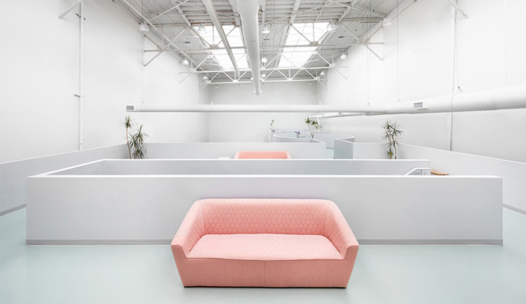 辦公室沙發(fā)擺放效果圖