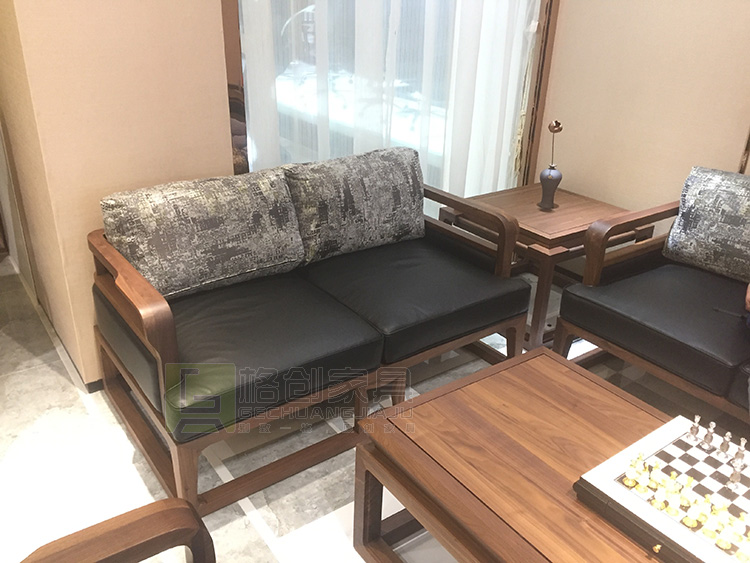 中式實木辦公沙發(fā)